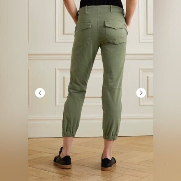 Nili Lotan Cropped Military Pants in Army Green Women Size 2 - Picture 3 of 11